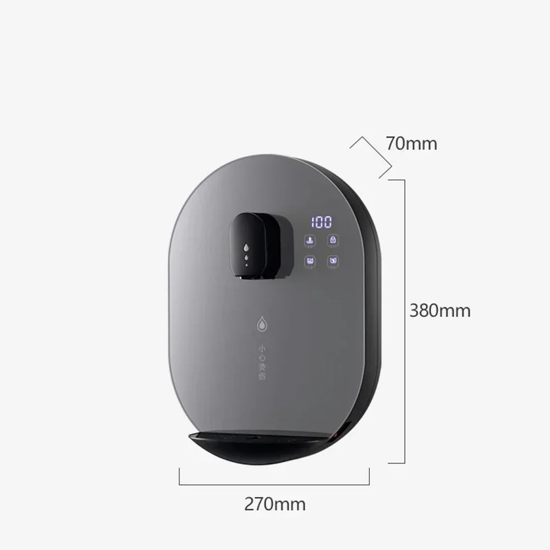 Calentador de agua instantáneo montado en la pared, pequeño calentador de agua rápido, tipo cálido y caliente, ajuste de temperatura de cinco etapas, dispensador de agua