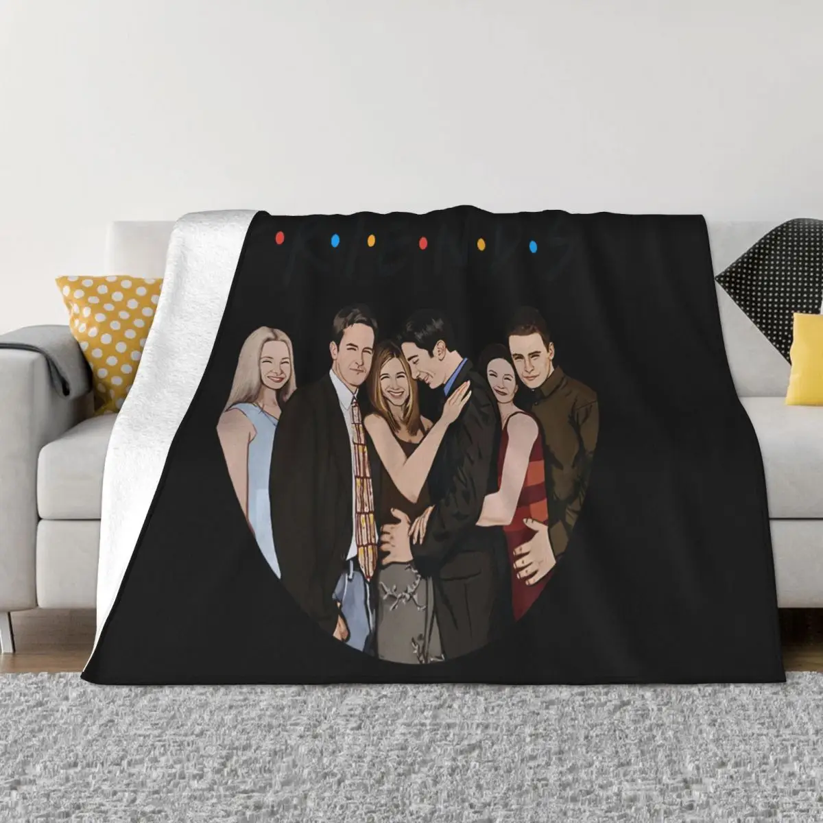 Friends Tv Show Sitcom Casual Unisex Quotes Print Women Men Man Steampunk Middle Aged Throw Blanket