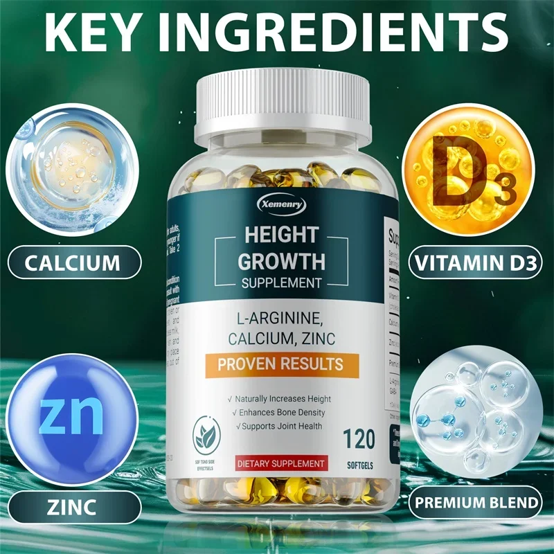 Suplementos para el crecimiento de altura: apoya la salud ósea y de las articulaciones, el crecimiento natural de la altura, promueve la absorción y aumenta la inmunidad - Image 3