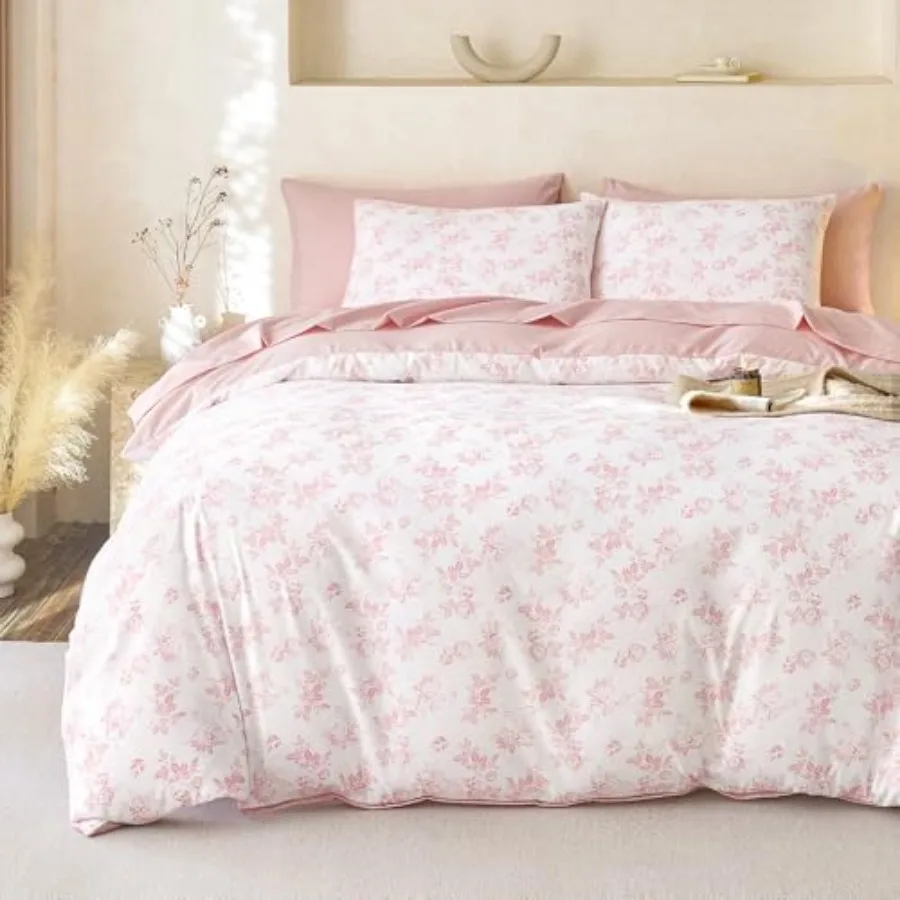 

Cottagecore Comforter Set Floral Vintage Flower Shabby Chic Coquette Aesthetic for Women Teen Girls Soft Lightweight Dorm Beddi