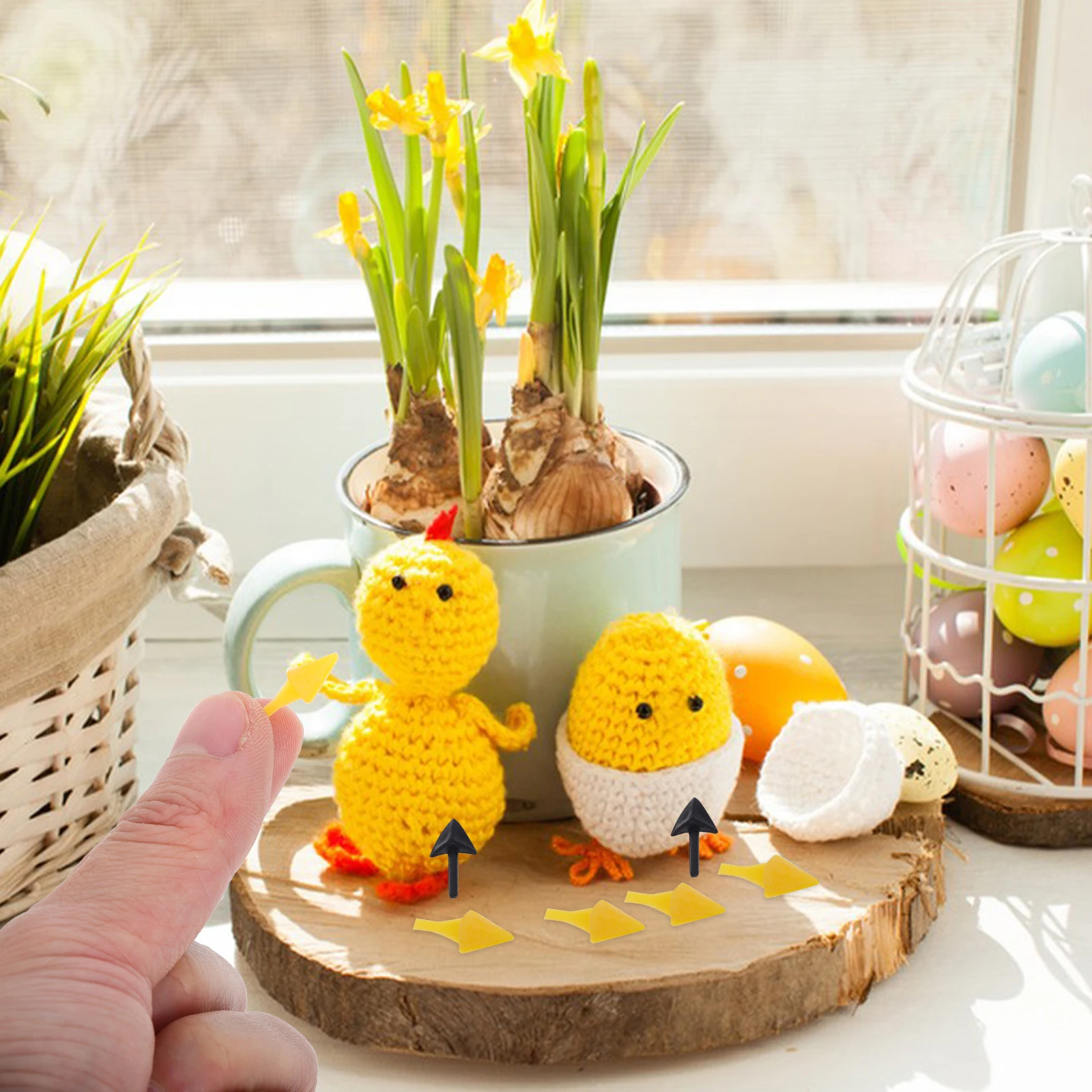 

100 Pcs Bird Mouth Decor for Diy Accessories Beaks Plastic Chick Crafting Decorations Animal Baby