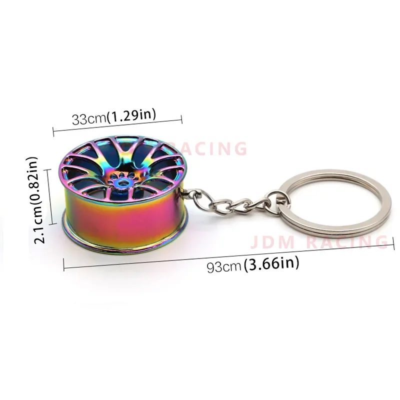 Hot Wheel Rim Keychain Key ring 3D Keychain Creative Accessories Auto Part Model Car Keyring Key Chain Gifts