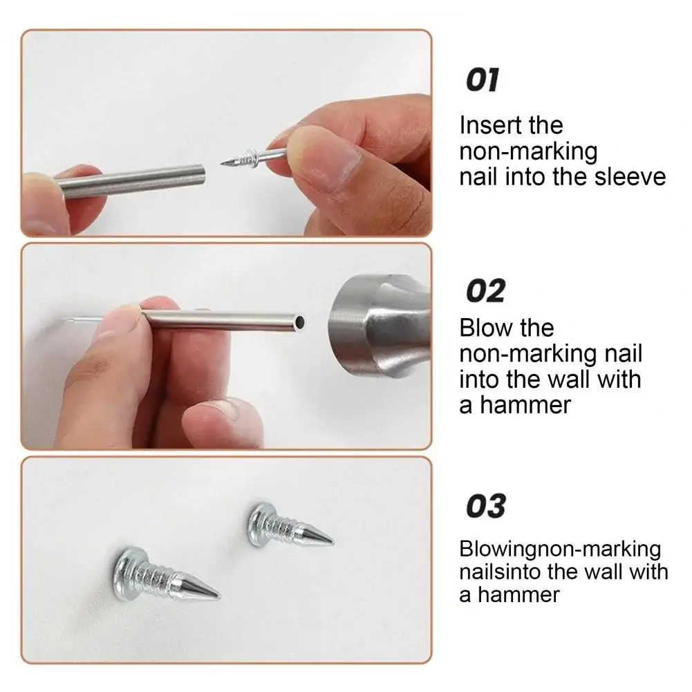 รอบด้ายเล็บคู่ 100pcs Double-HEAD รอบด้ายเล็บแขนเครื่องมือสําหรับไม้ Baseboard สําหรับคู่