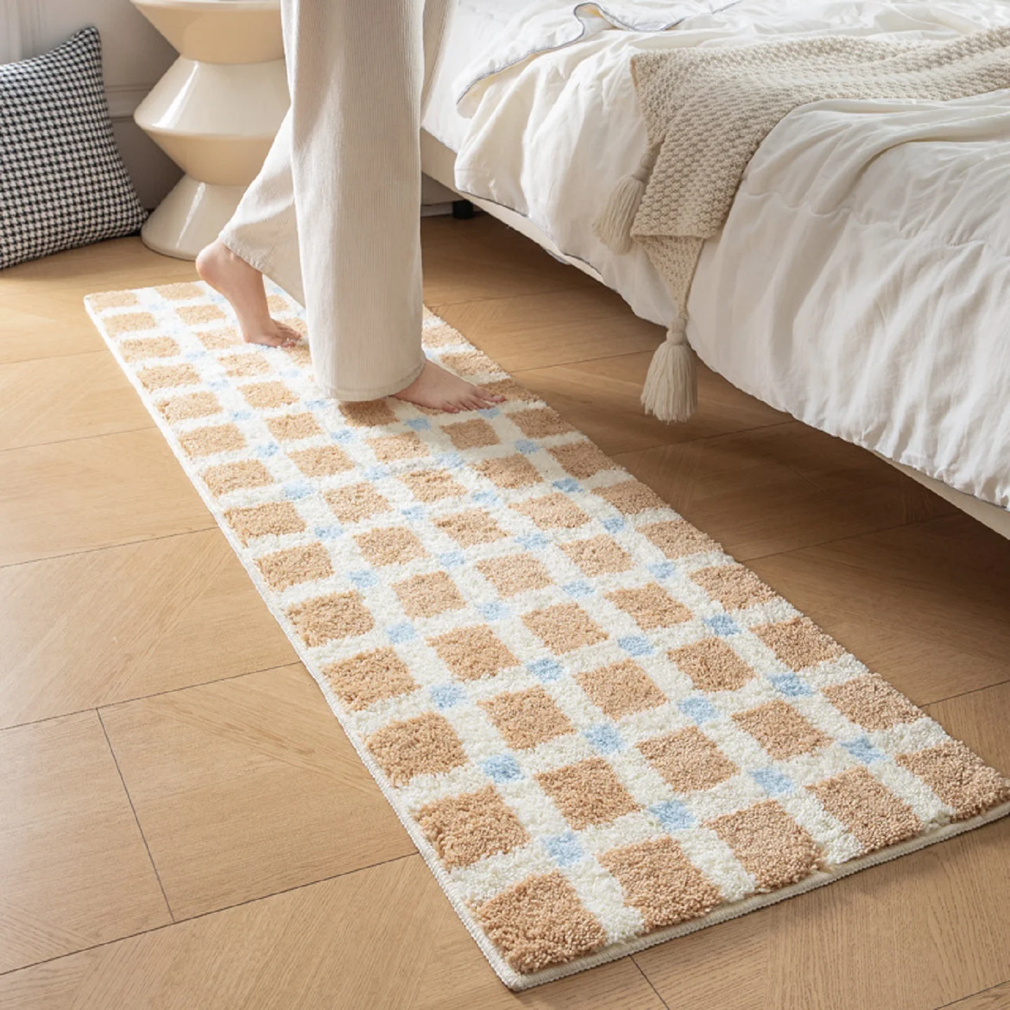 

Thiened Ins Bedroom Carpet Girls Bede Mat hine Waable Main Bedroom Floor Pad Teenage Girl Room Bed under Foot Pad