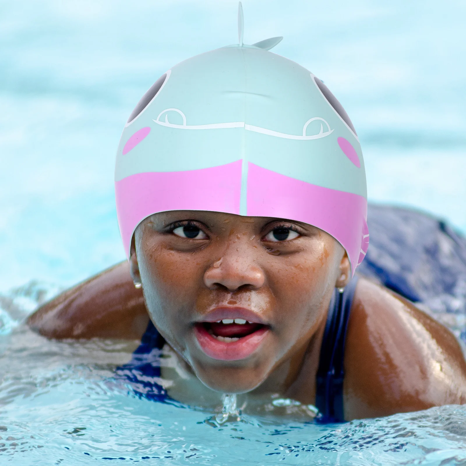 Swim Hat Durable Silicone Swimming Cap Hair Guard Lightweight Flexible Swim Cap for Men Women Swimming Accessories