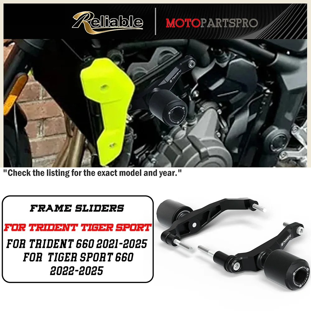 

Fit For Trident 660 Tiger sport 660 Motorcycle Falling Protection Engine Frame Slider Fairing Guard Crash Pad Side Protector