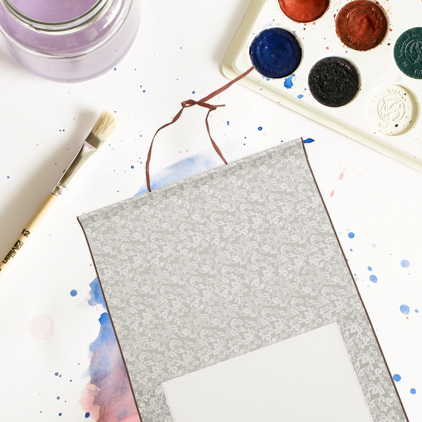 

Blank Scroll 2 Feet Lengthened Rice Paper for Calligraphy Painting Grey Vertical Imitation Silk Durable Storage Box Art Wall