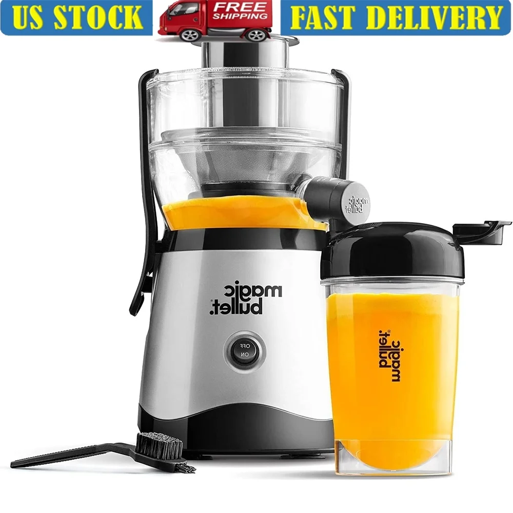 

Compact Juicer with 400W Motor Large Feed Chute 16oz Tumbler Dishwasher Safe Easy Clean Fresh Juice Maker