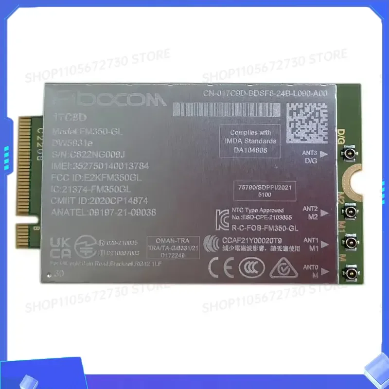 HH 2026 Fm350 Gl Dw5931E 5G M.2 무선 모듈 Latitude 7440 5531 9330 3571 노트북 5G 통신과 호환 가능