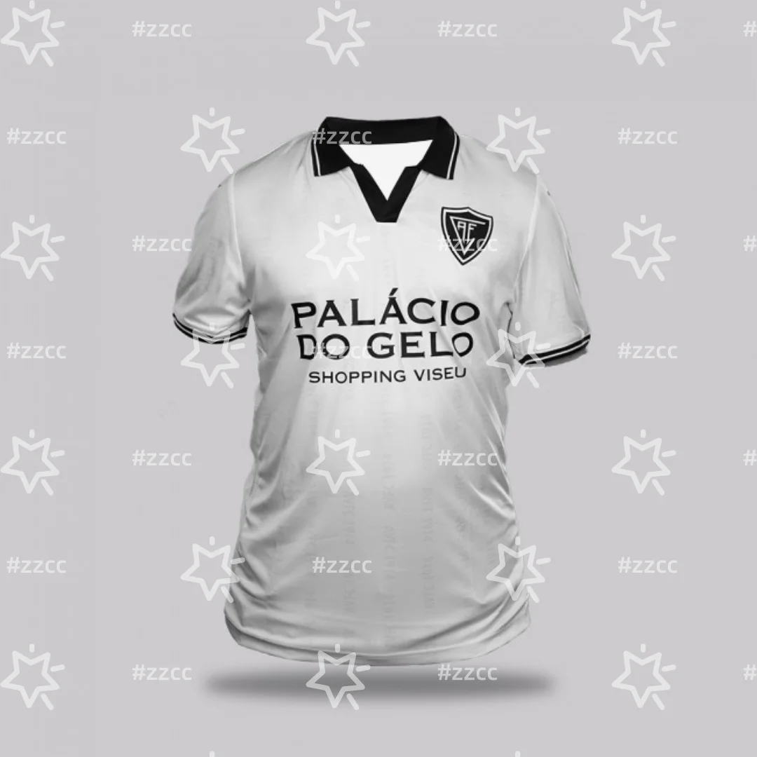 Conjunto de Treino de Futebol Académico de Viseu 25-26 - Camisa de Treino Masculina de Verão, Camiseta Infantil e Feminina Y2K ﻿