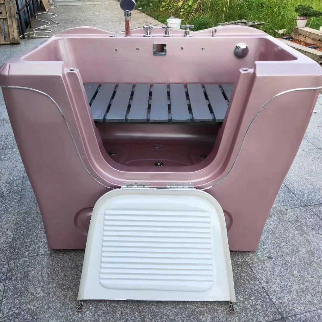 

Ванна с горячими источниками для домашних животных, акриловая ванна с дверцей, ванна для купания, подходящая для собак и кошек, большой бассейн для купания