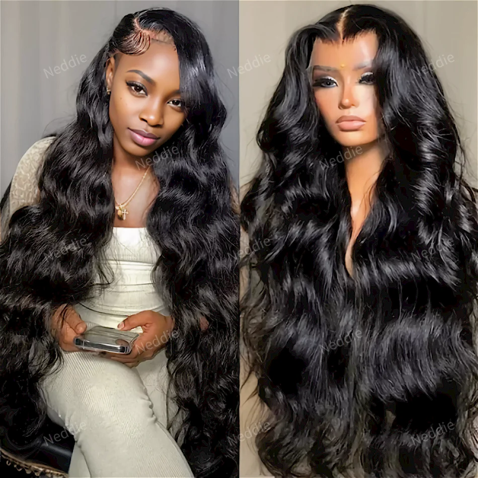 13x6 HD Lace Frontal Wig Gluless Human Hair Body Wave Choice 30 40 Inch 100% Natural PrePlucked Brazilian Wigs For Women