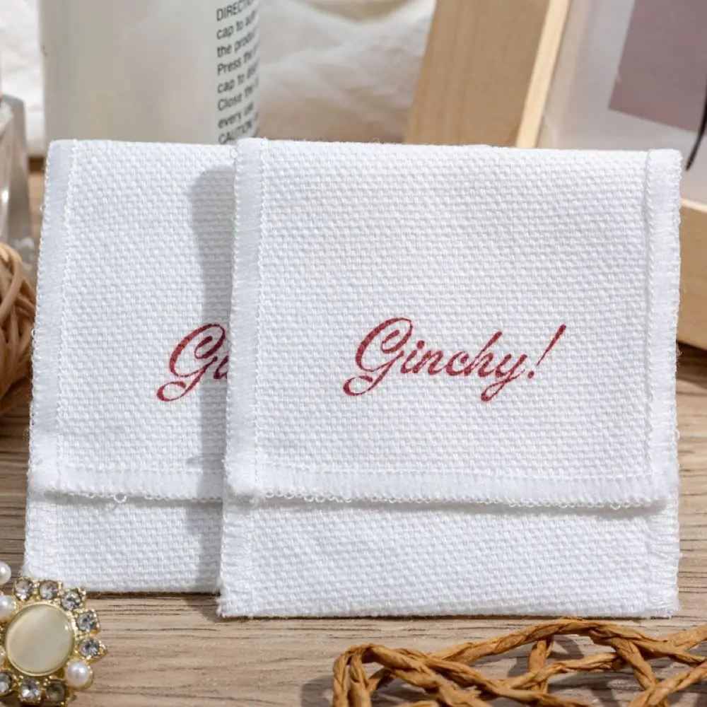 

100pcs Custom Logo Cotton Linen Envelope Jewelry Pouch Bag Personalized Craft Storage Packaging Bag for Earrings Necklace Ring