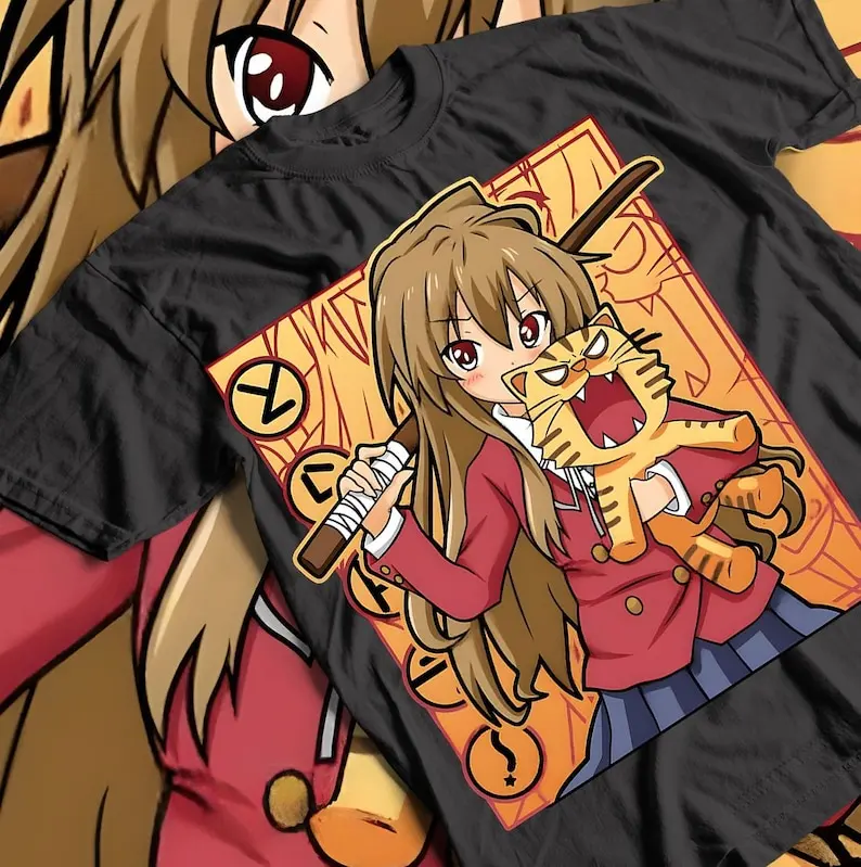 Toradora Taiga Aisaka Promise Anime T-Shirt, Unisex Ryuji Takasu Manga Tee, Graphic Shirt