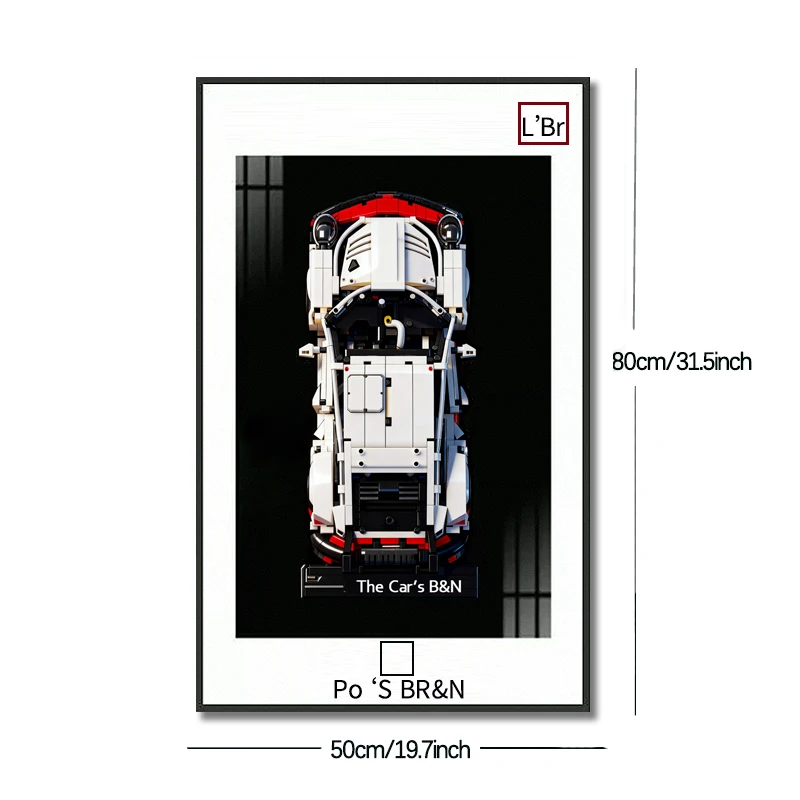 إطار صور جديد صندوق عرض مثبت على الحائط مناسب لـ LEGO 42096 Porsche 911 بنة نموذج سيارة عرض لوحة الحائط #5