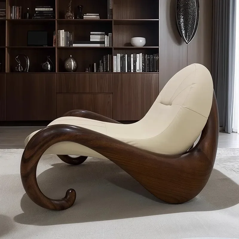 Sofa chair, creative, single, first class, ebony, living room, study, Italian, minimalist