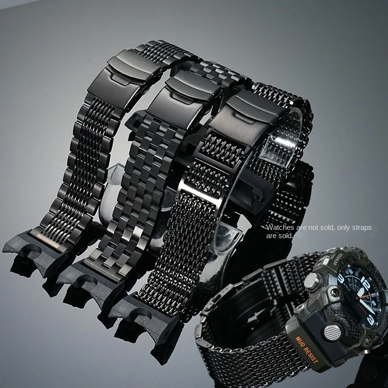 

GG-B100 Stainless steel strap for Casio G-SHOCK 5594 GG-B100-1A/1A3/1A9 modified watchband new Little Mud King steel bracelet