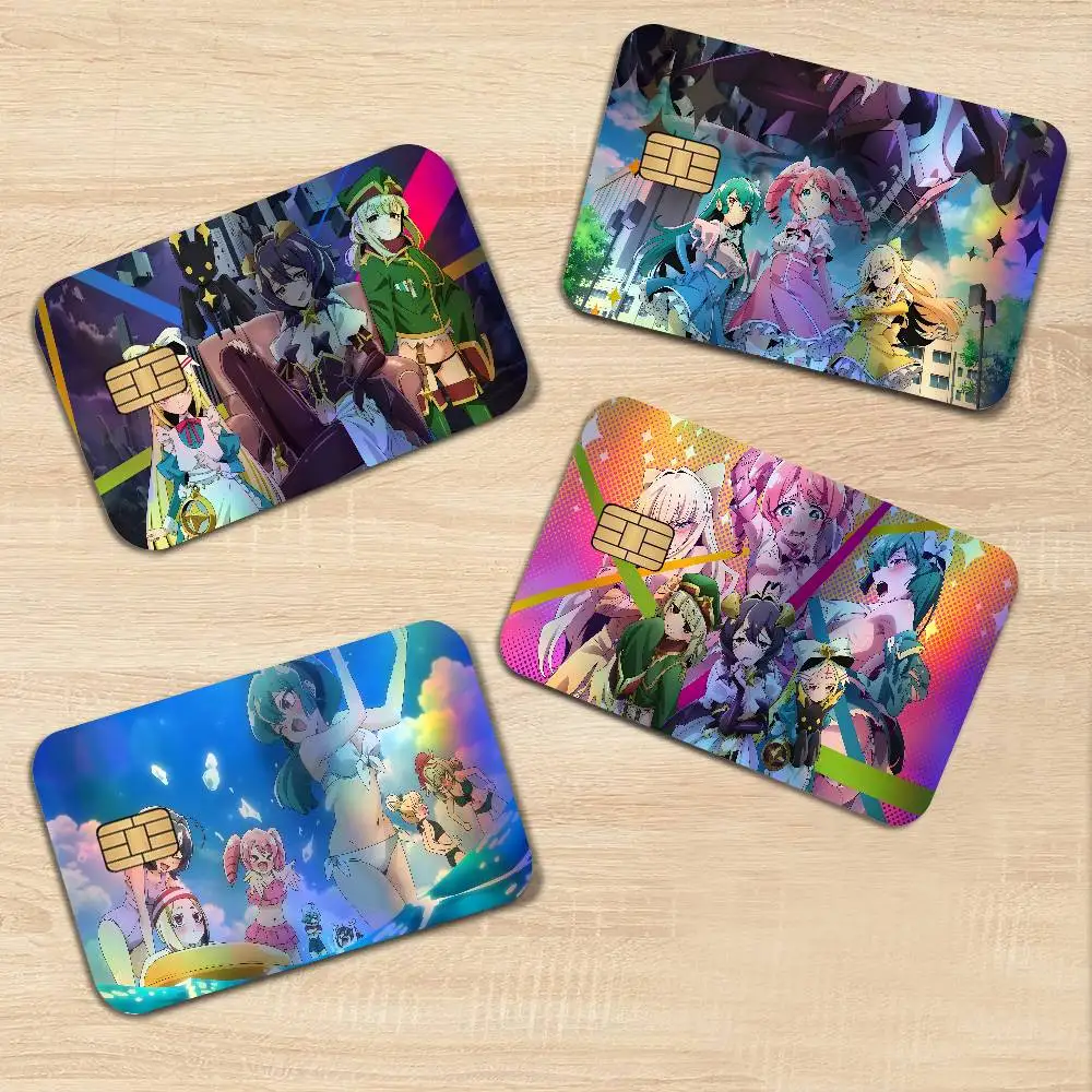 G-Gushing O-Over M-Magical G-Girls Laser Sparkle Bank Card Stickers Universal DIY Craft Decor Accessories
