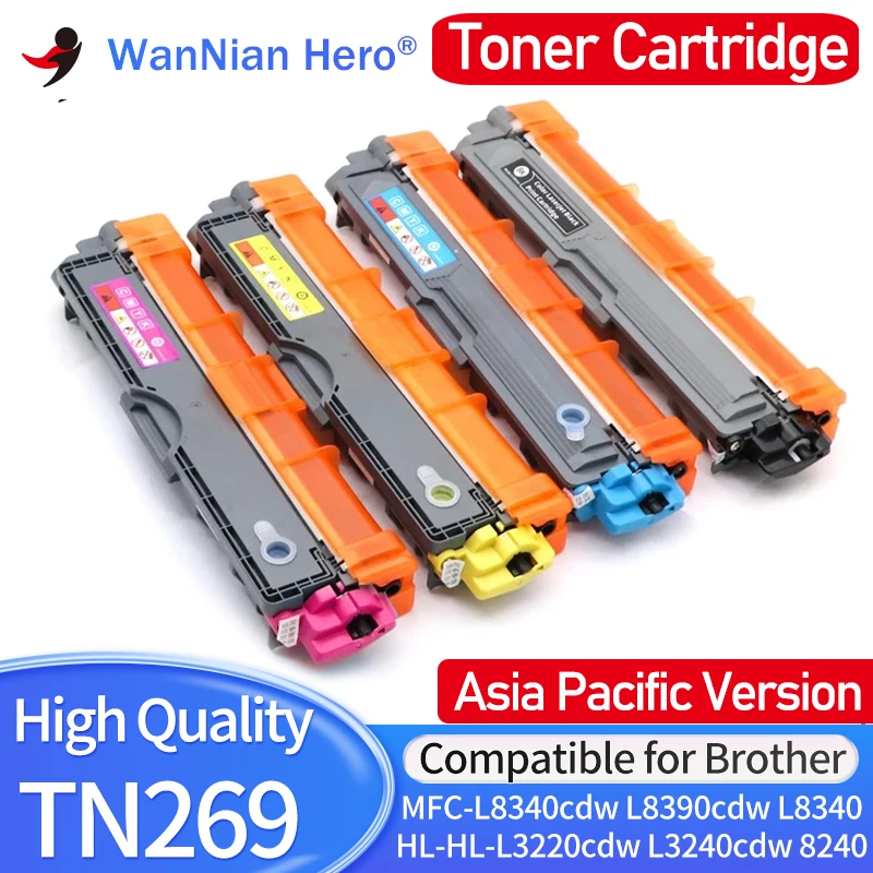 Asia Pacific TN269 TN269XL Toner Cartridge Compatible for Brother HL-L3220cdw L3240cdw 8240cdw MFC-L8340cdw L8390cdw ML8340cdw