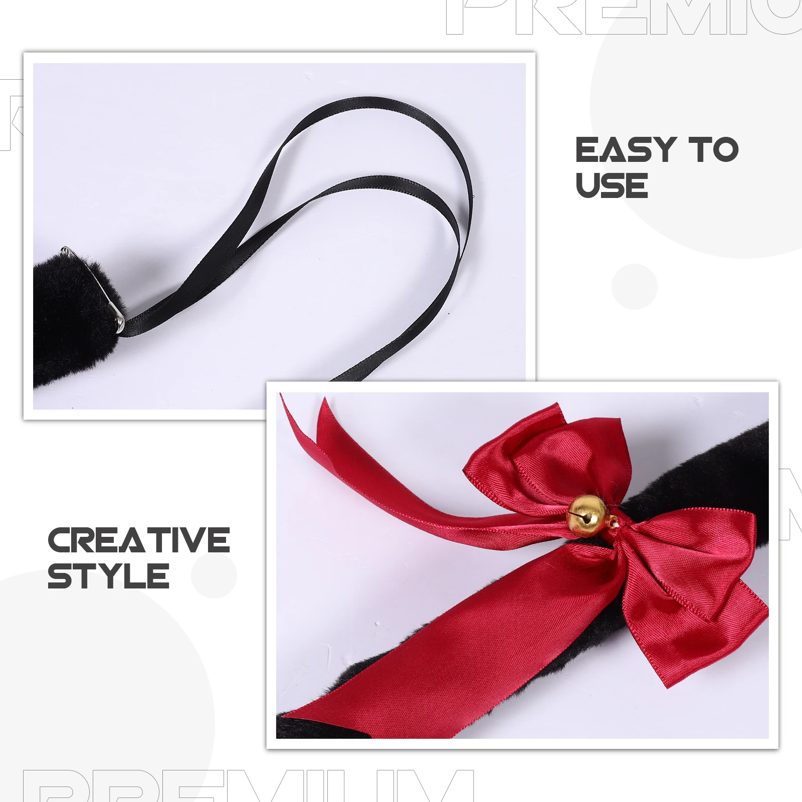 Kat cosplay staart voor vrouwen schattige zachte kat meid kostuum accessoire voor Halloween anime tentoonstellingen en cosplay party huisdier accessoire