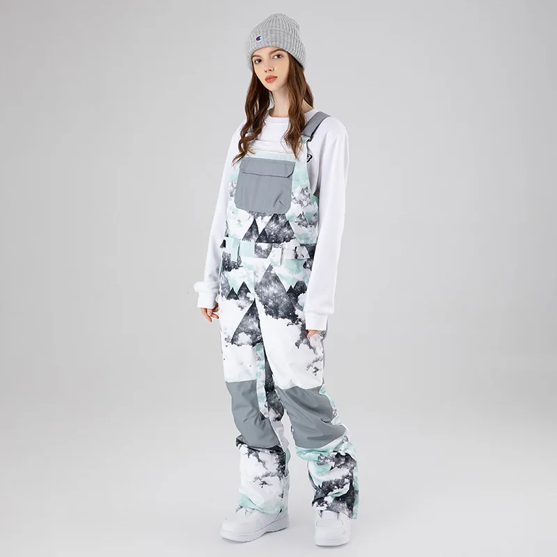 

Xueyipai 22 New Ski Strap Pants Women's Single Board Ski Clothing Waterproof, Warm, Breathable, and One Piece Ski Pants Trendy