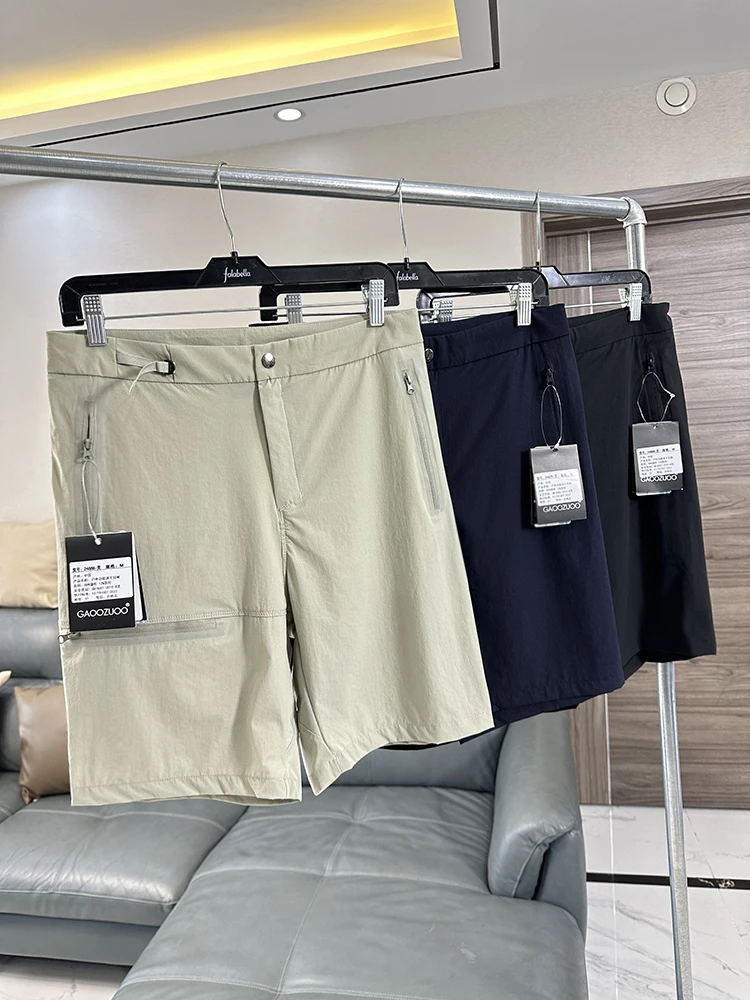 

Водостойкие легкие мужские повседневные шорты для активного отдыха, модные городские шорты с прямым кроем и средней посадкой на лето