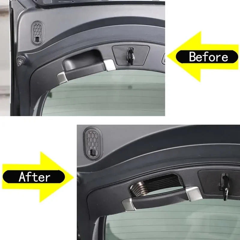 

For 2013-2024 Jaguar F-TYPE ABS carbon fiber car styling car tailgate inner handle door bowl sticker car interior accessories