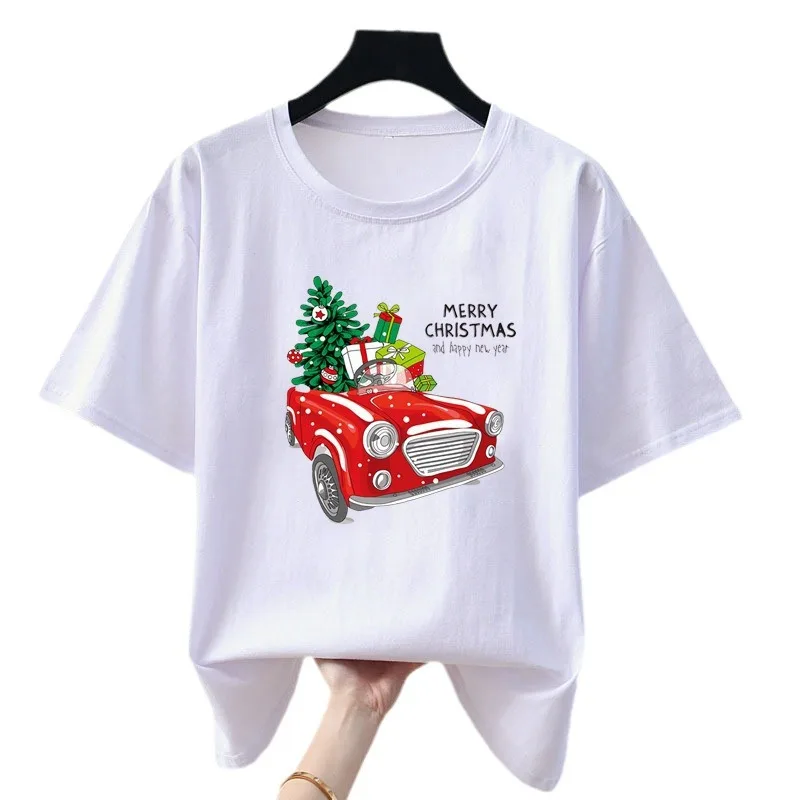 Christmas Tree Christmas Car Christmas Festival DTF Thermo Sticker Decals Heat Transfer Clothes Clothing Crafts Ironing Diy