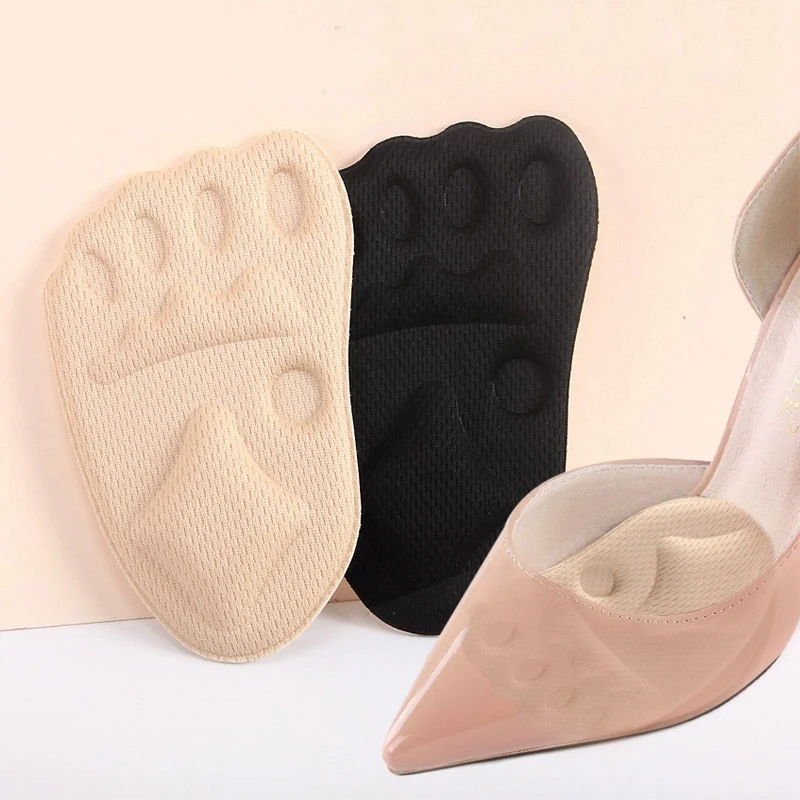 4PCS Women High Heel Forefoot Pad for Shoes Insert Half Insoles Plantar Fasciitis Pain Relief Soft Foot Care Massaging Toe Pad