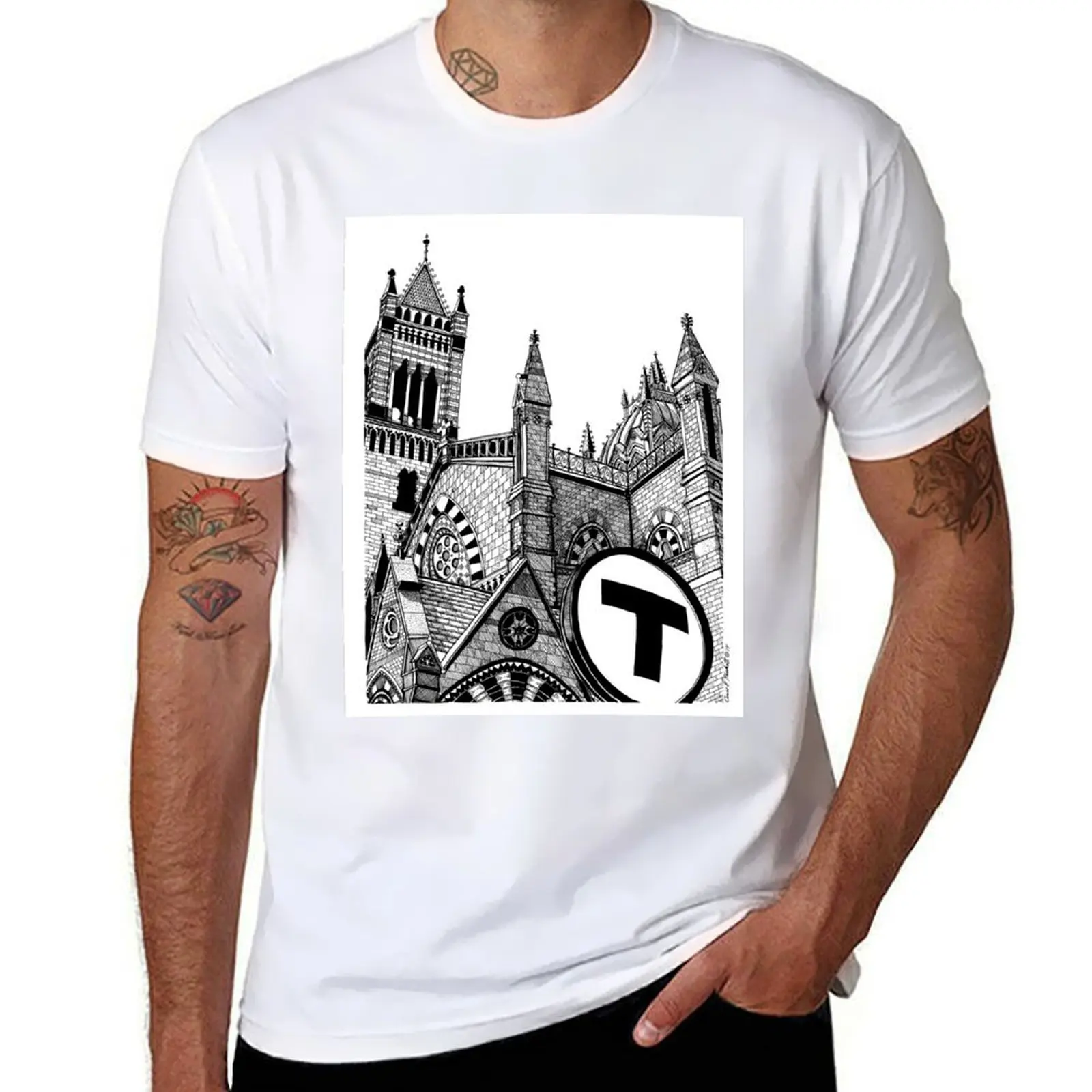 

Boston's Old South Church-Copley Square T-Shirt man t shirt luxury black cotton t-shirt plain for man package T-Shirt