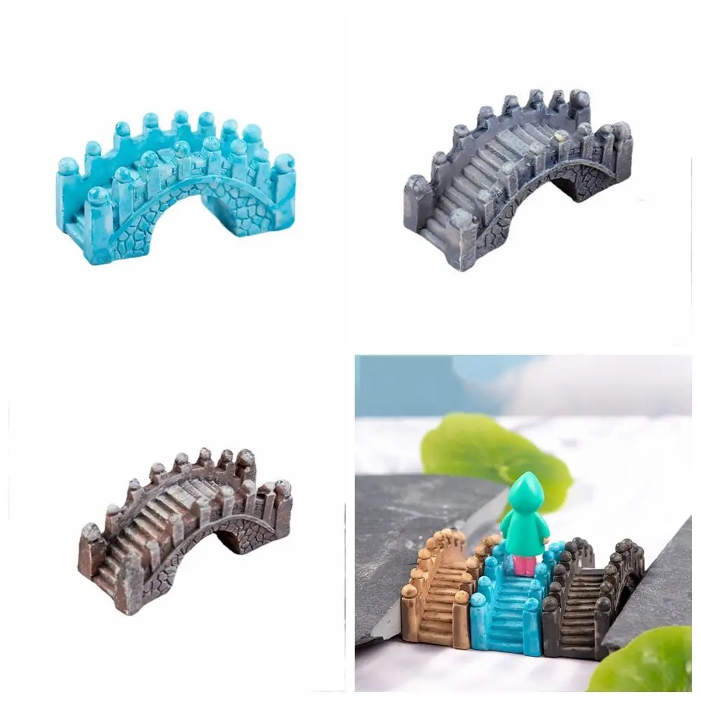 Retro Micro-landscape Resin Bridge Miniatures Small Bridge Resin Craft Jiangnan Small Bridge Court