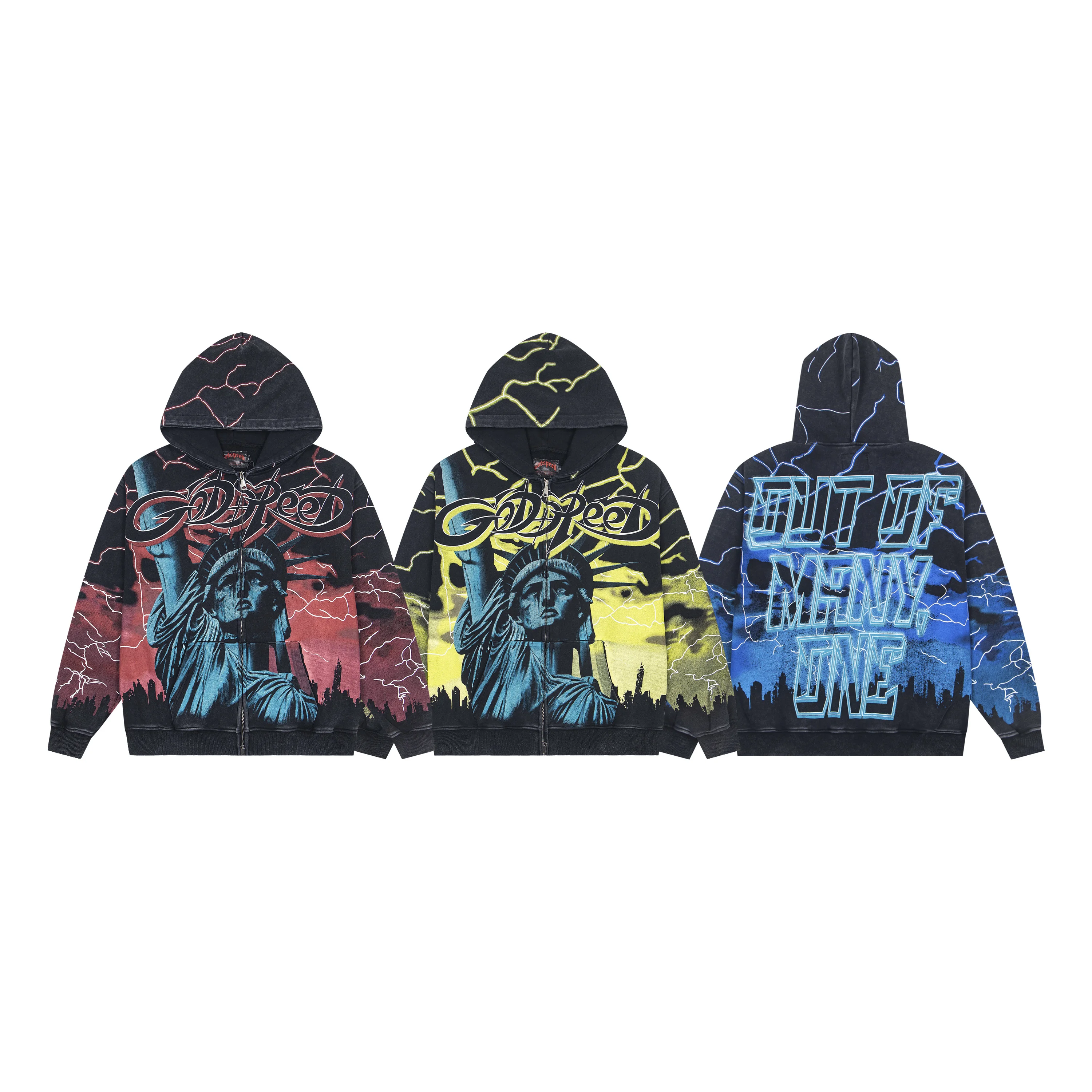 

Godspeed American Street Ретро Открытый кардиган с капюшоном Мужской модный длинный свитшот Све Повседневный свободный крой с водной талией