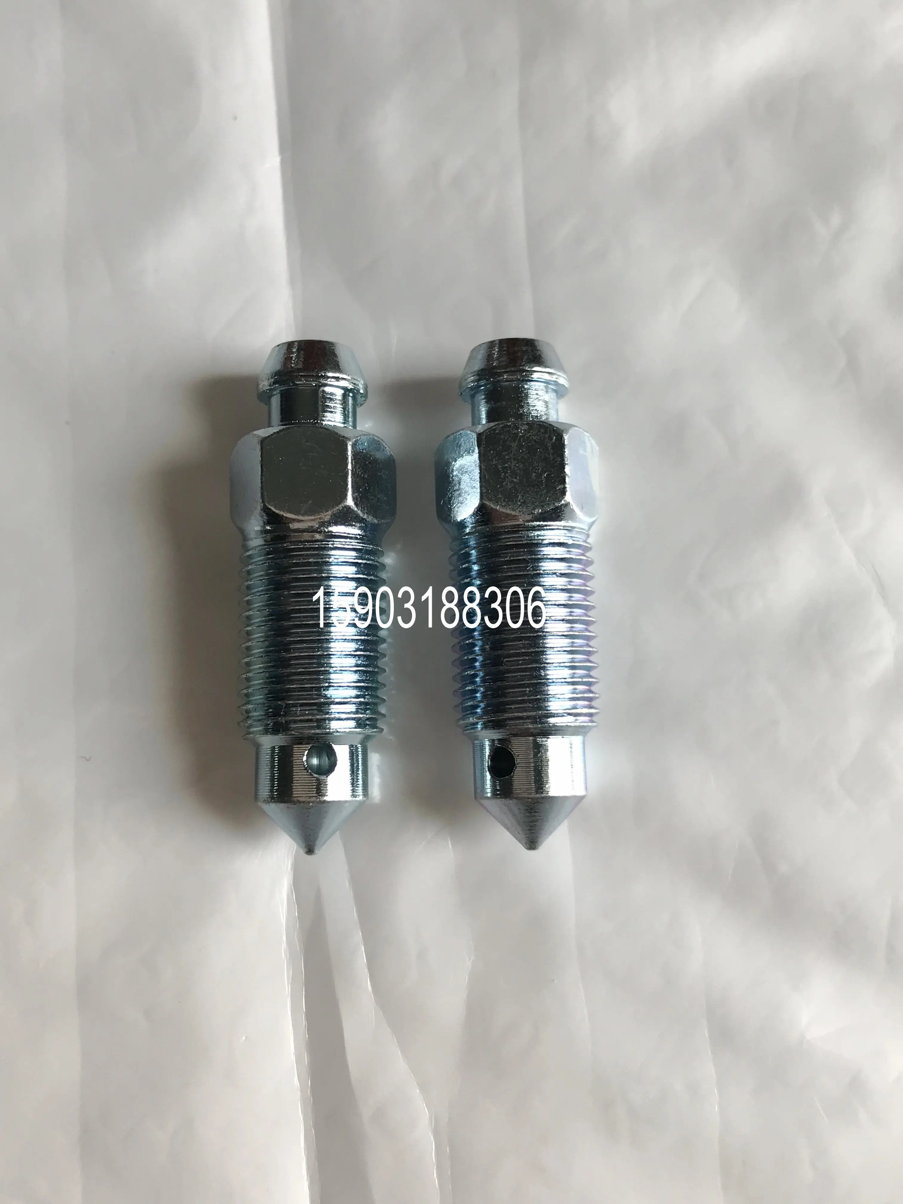 CNC Machined Iron Material Zinc Plated Bleed Nipples M10X1 Or 3/8-24 Thread Brake Bleeder Screw