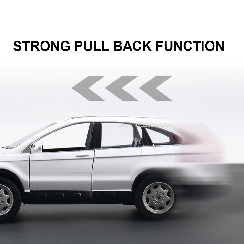 1/32 Honda Crv Spielzeug Auto Modell Legierung Druckguss Metall Simulation Sammlung Fahrzeuge mit Ton Licht zurückziehen Jungen Spielzeug Kinder