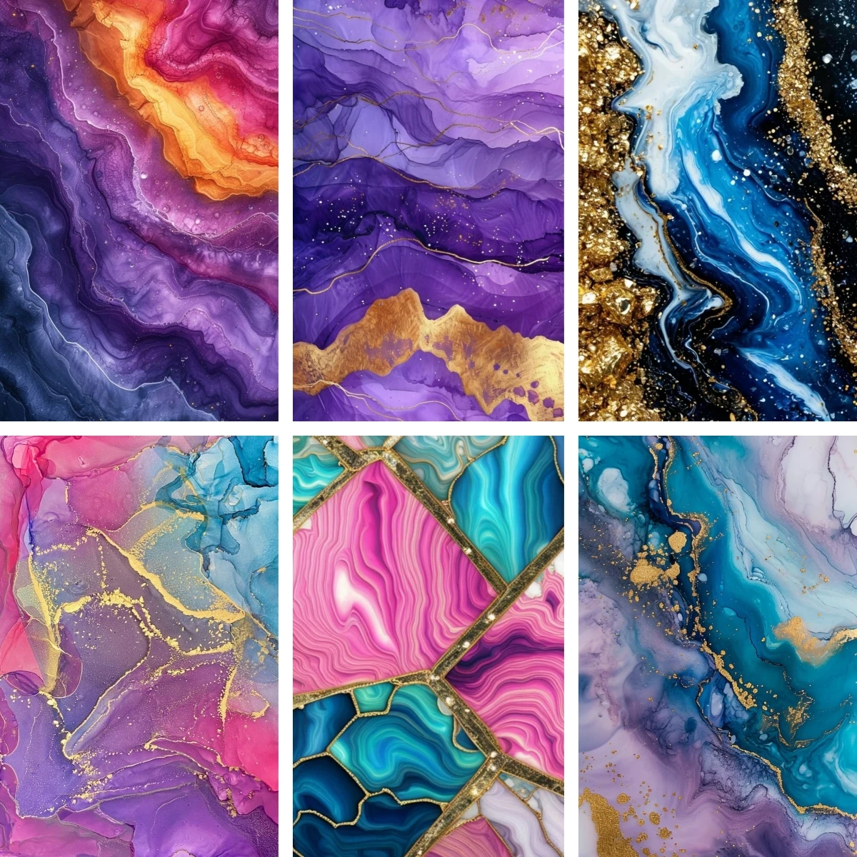 

Blue and Purple Marble Abstract Art Full Drill Diamond Painting Large Ink Painting Poster , Grounding Gift Diamond Embroidery