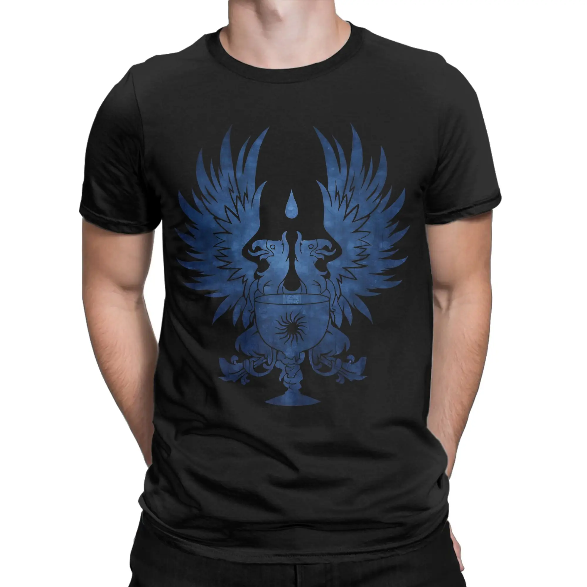 Grey Warden Blue Novelty Graphic 100% Cotton T-Shirt Dragon Age Tops Tees For Men