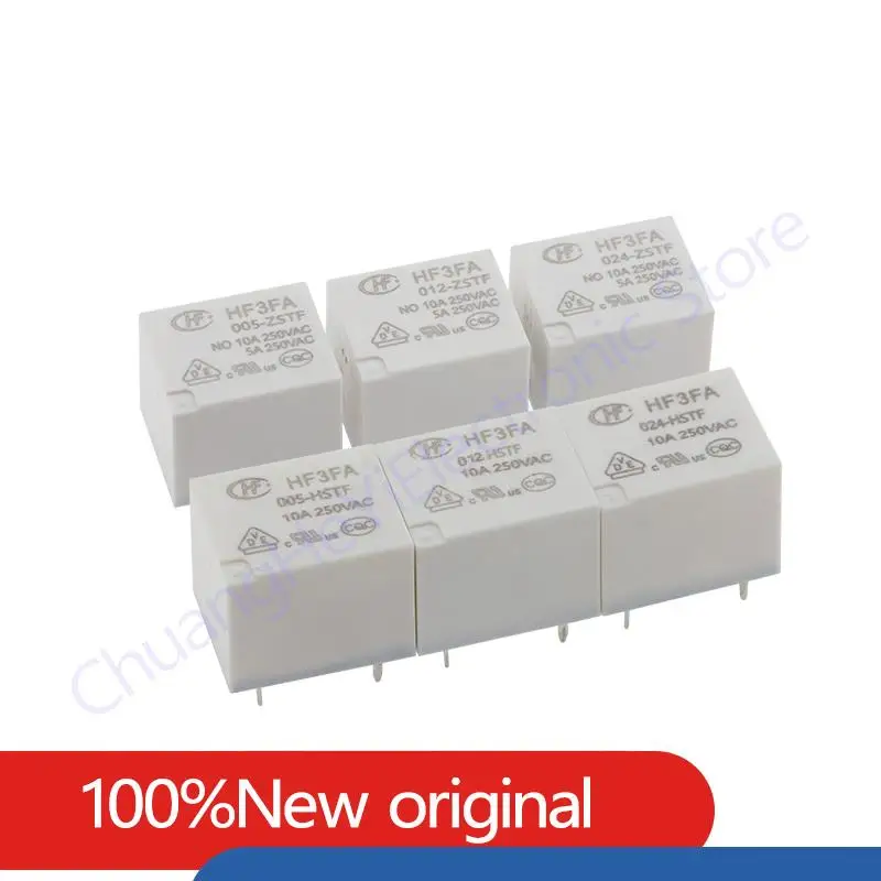 10pcs Relay HF3FA-005 012 024-HST HF3FA-005-ZSTF HF3FA-012-ZSTF ZST HSTF 4Pin ZSTF 5Pin HF3FA-T 73 5V12V 24V