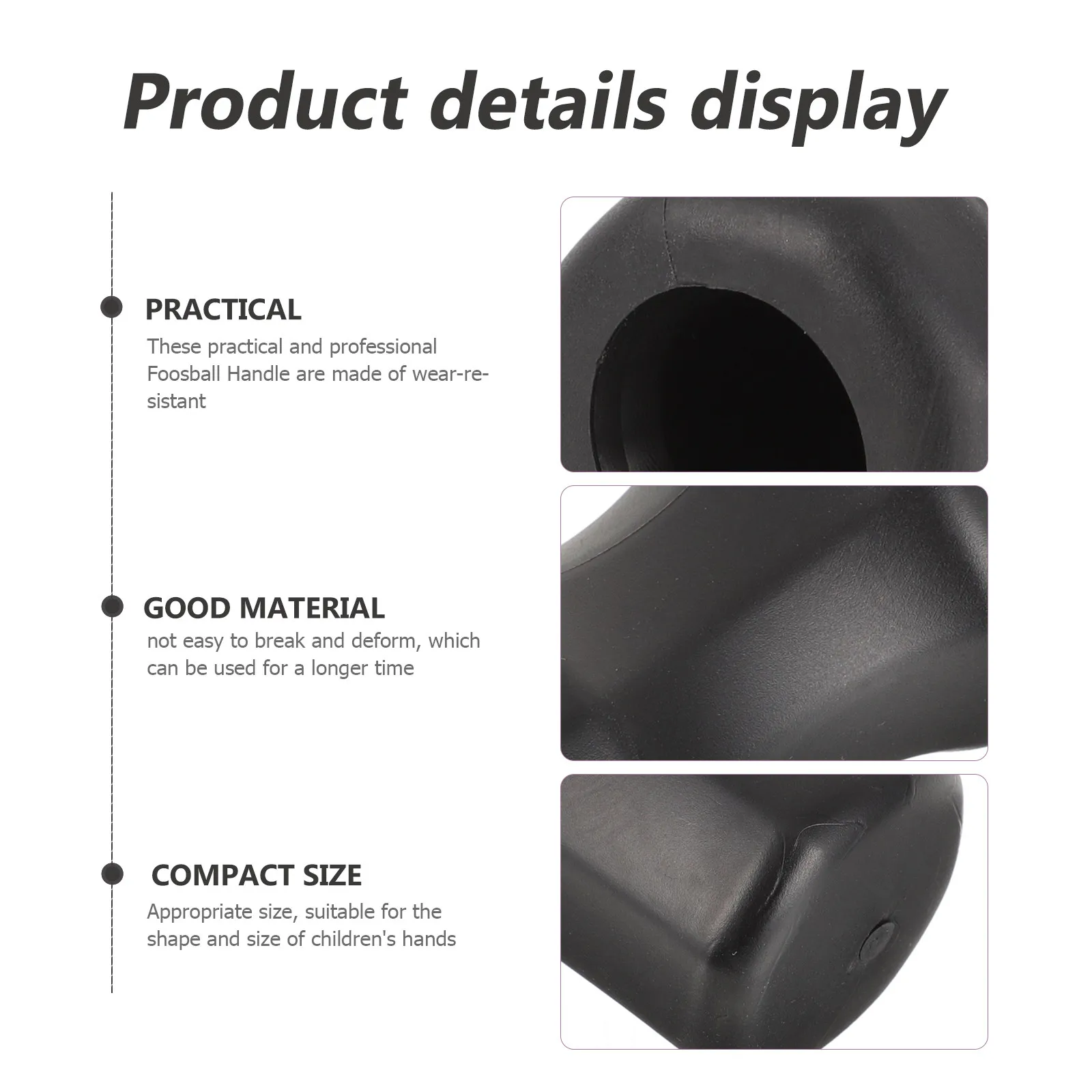 

8Pcs Foosball Handle Replacement Compact Size Easy Storage Ergonomic Tpr Grips for Table Foosball Game Supplies