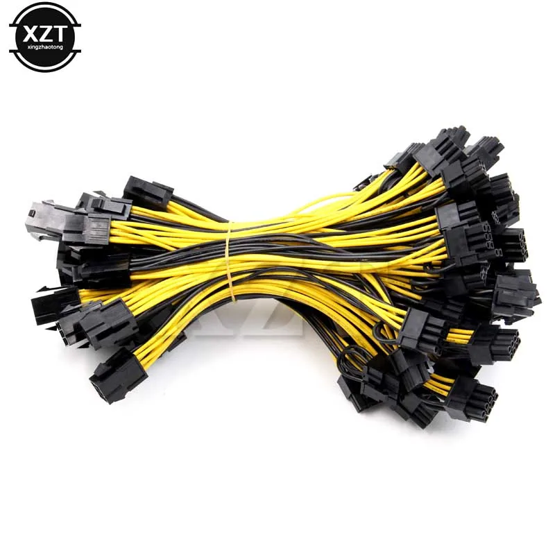 Hot Selling 6-pin PCI Express to 2 x PCIe 8 (6+2) pin Motherboard Graphics Video Card PCI-e GPU VGA Splitter Hub Power Cable NEW