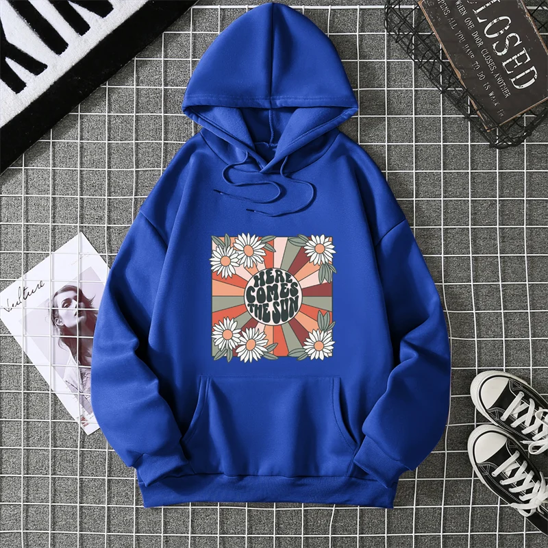 SEEK THE Sunflower Pattern Printing Damen Hoodie Amazon Independent Station Sommer New Style Baumwolle Rundhals Hoodie CYXX303