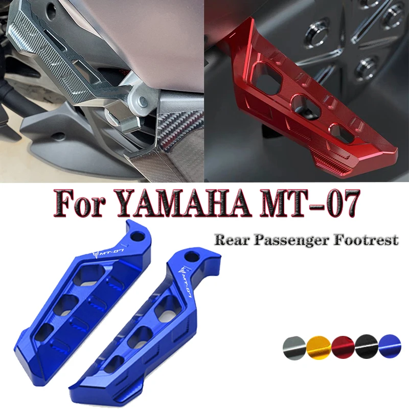 

Motorcycle Accessories Rear Passenger Footrest Foot Rest Pegs Rear Pedals anti-slip pedals for YAMAHA MT07 FZ07 2014 2015 2016