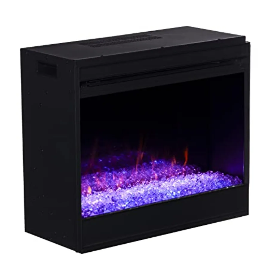 23-farbwechselnder elektrischer Feuerraum mit Fernbedienung für moderne Wohnzimmerumgebung, energieeffiziente Heizlösung mit Werbung