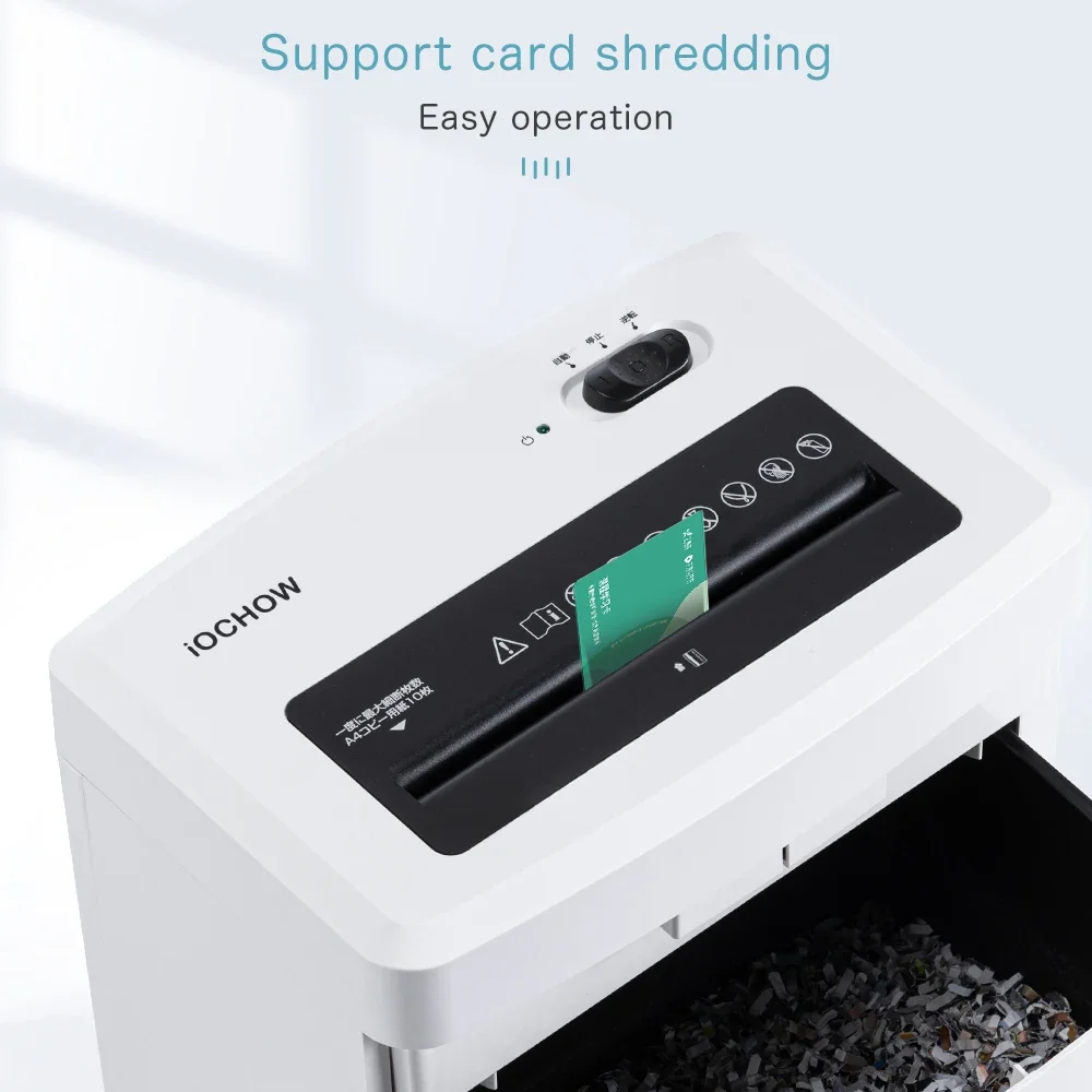 Household And Commercial Paper Shredder Machine 20 Min Cross Cut 4x15mm Quiet Paper Cutter Cut Credit Cards, Staples
