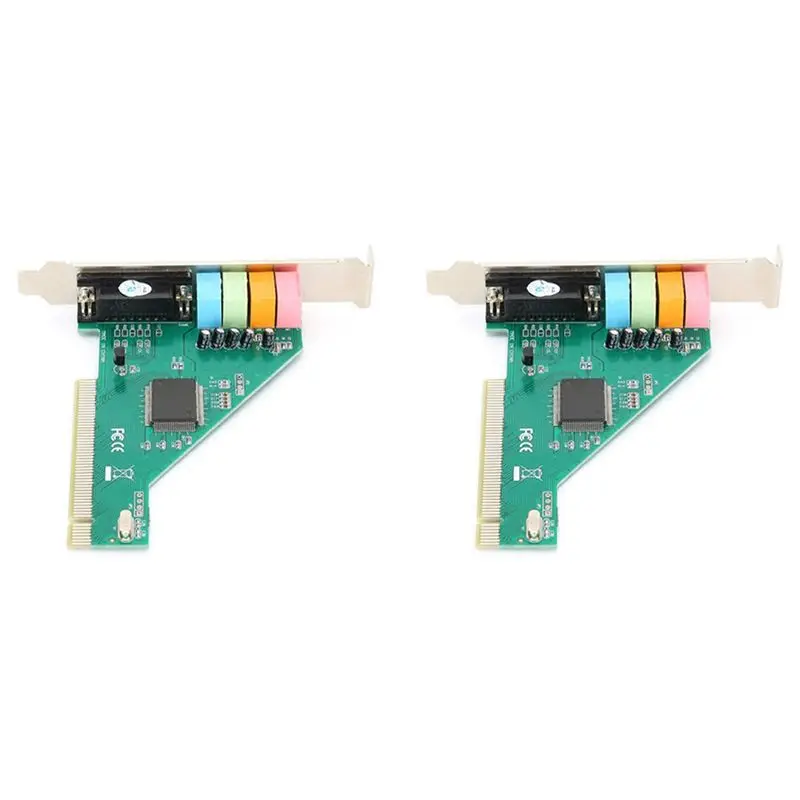 M51K-2X PCI Sound Card 4.1 Channel Computer Desktop Built-In Sound Card Internal Audio Card Stereo Surround CMI8738