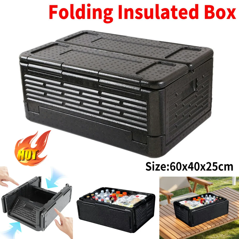 Isolierte Lebensmittelkühlbox, Wärmedämmung, Aufbewahrungsbox, faltbarer Kühler, Frischbox, EPP-Schaum, isolierte Box, wiederverwendbarer Lebensmittelwärmer