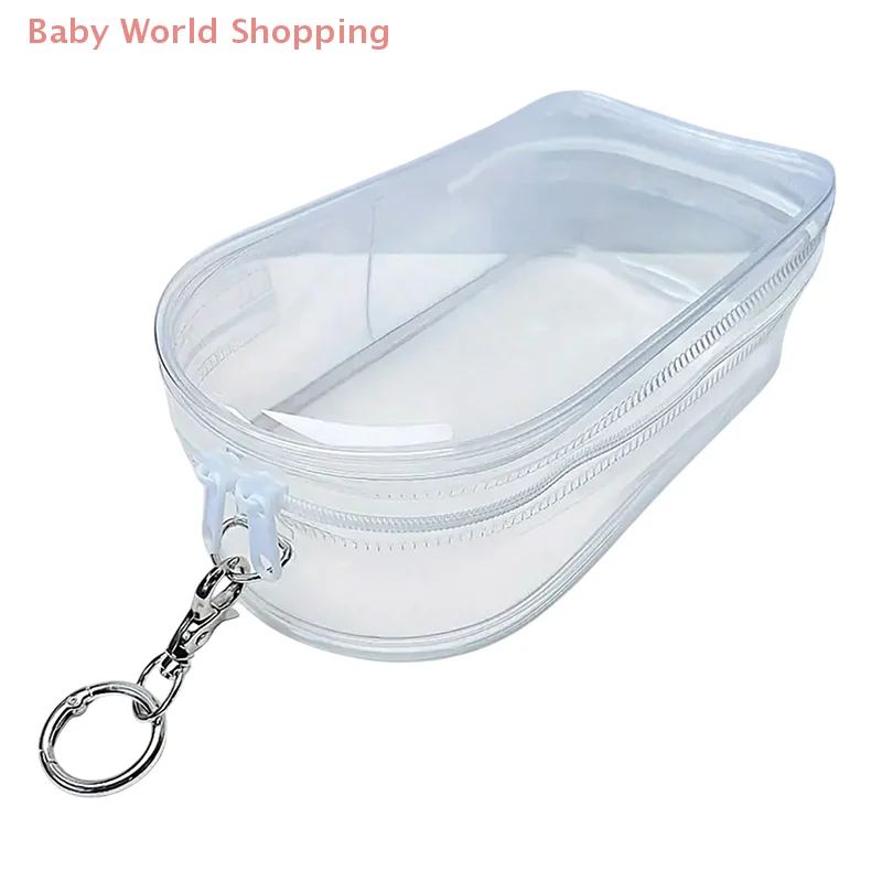 Przezroczyste etui ochronne na pluszaki, organizer, pudełko do przechowywania, torba na zabawki na zewnątrz z breloczkiem, akcesoria dla lalek.