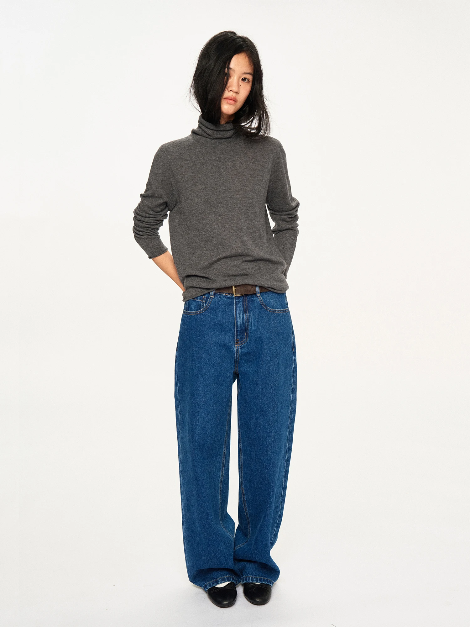 American Blue Collar Jeans 100 Cotton Slim Fit Vintage Long Pants HaveRice Restaurant Straight Leg Jeans Natural Waist Button...