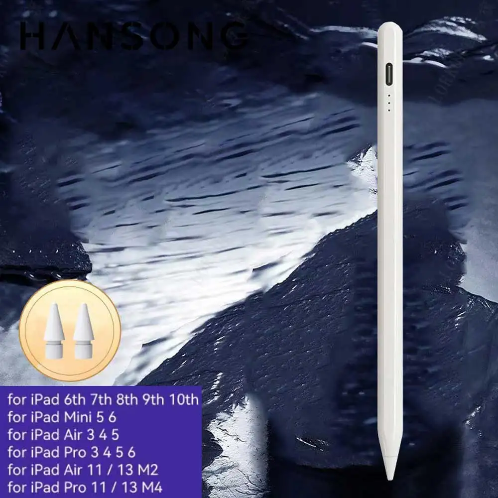 2025 iPad Pencil Stylus Pen with Palm Rejection and Tilt Support for iPad Pro 11 12.9 iPad Air 4 5 6 iPad Mini 5 6 iPad 7 8 9 10