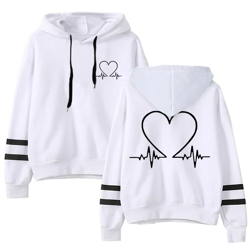 Tägliche Damenmode Lässige Vielseitige Pullover Hoodies Topseller Gestreift Outdoor-Sport Schlichtheit 2026 Frühling Sweatshirt-Stil