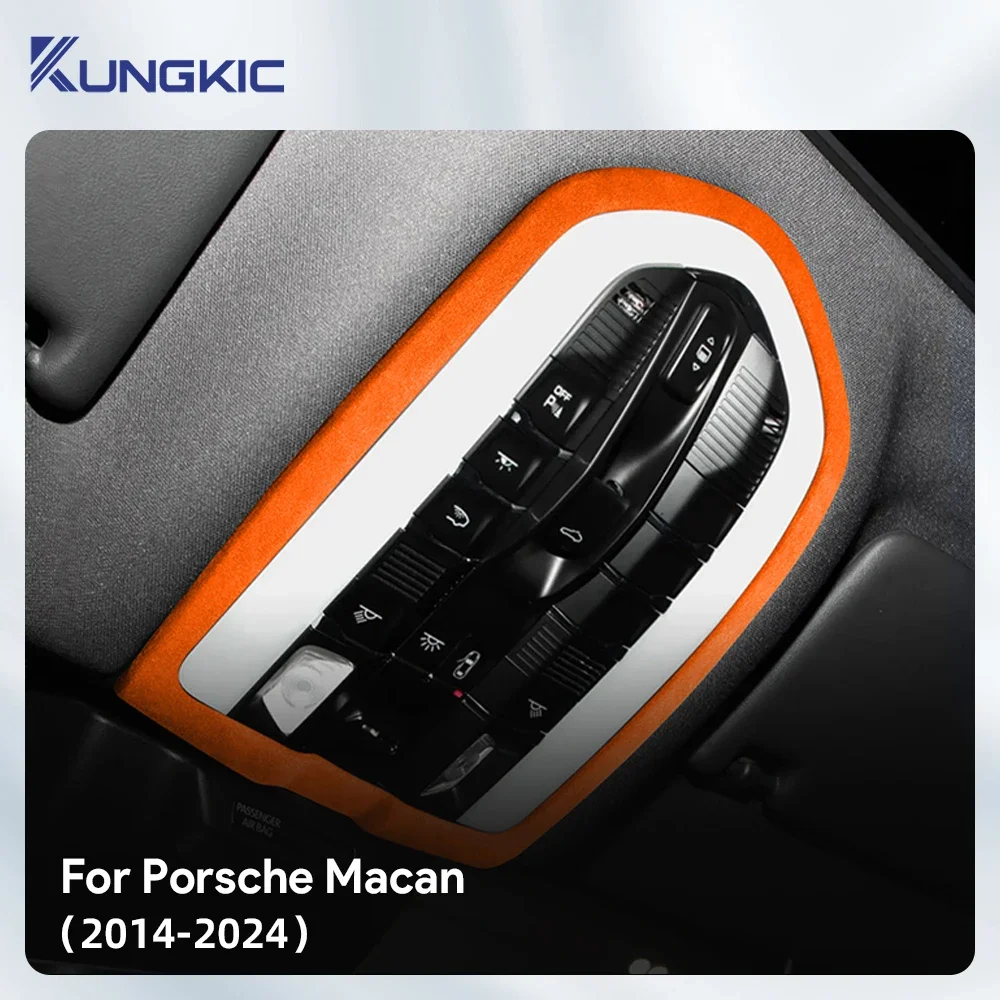 

Замшевая накладка на рамку переднего и заднего светильников для Porsche Macan 2014-2024